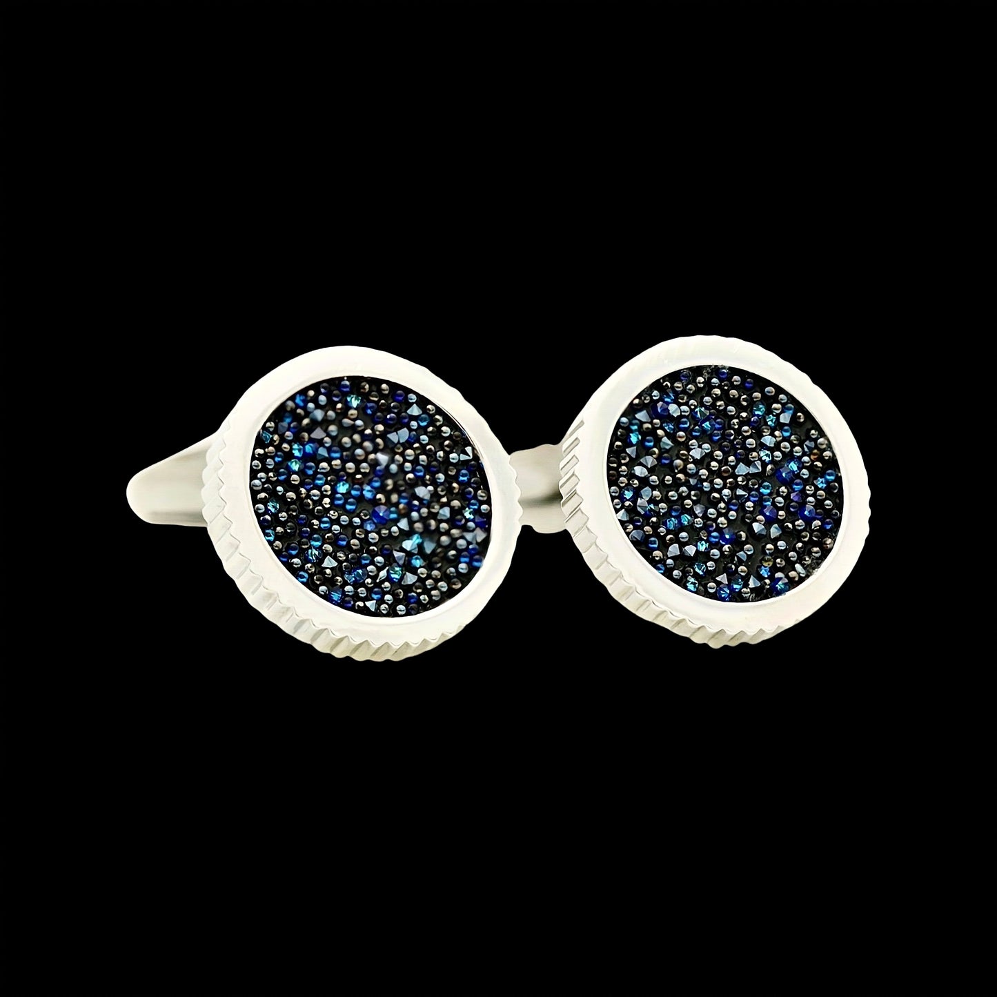 Navy Blue Crystal Fabric