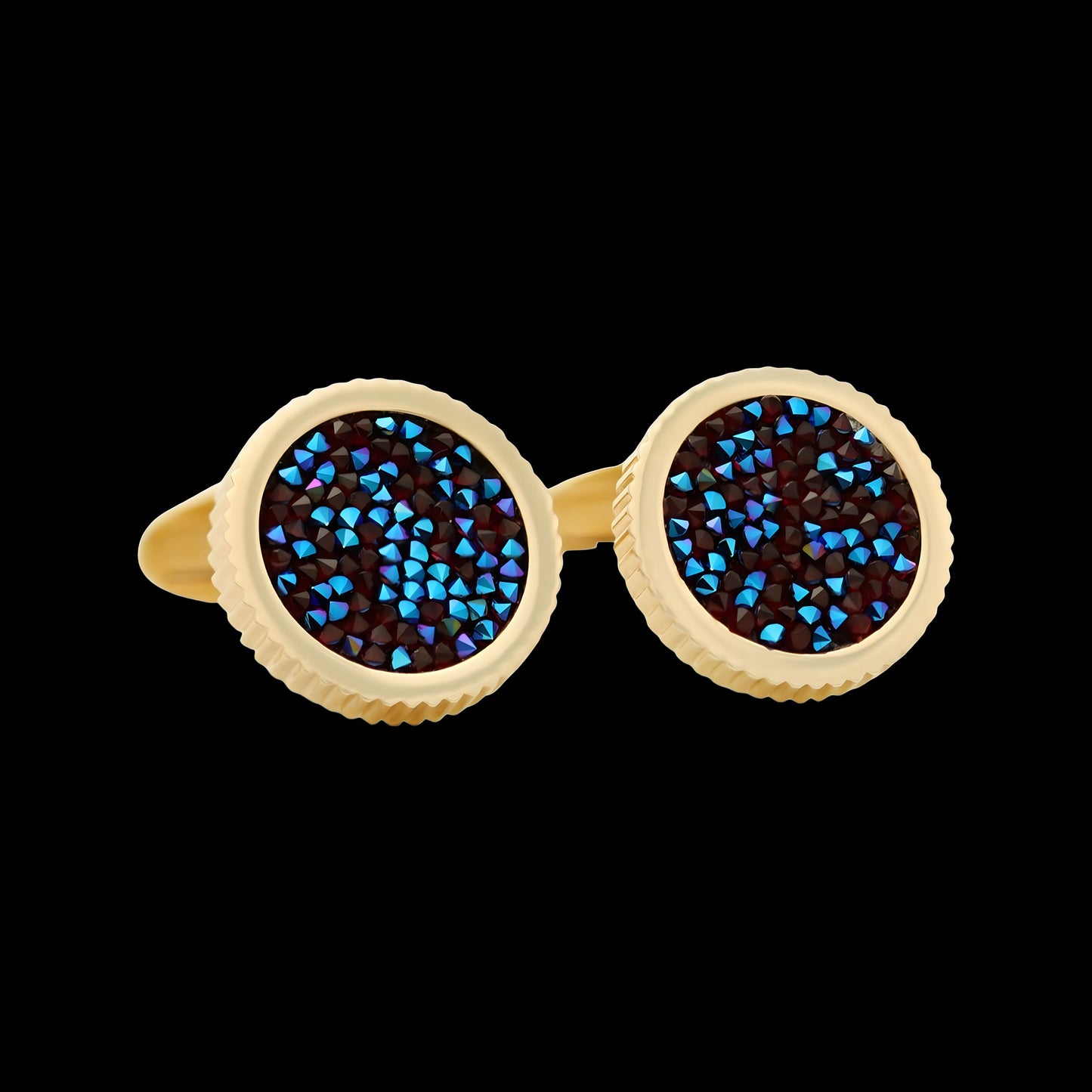 Bermuda Blue & Deep Purple Crystal-Dust