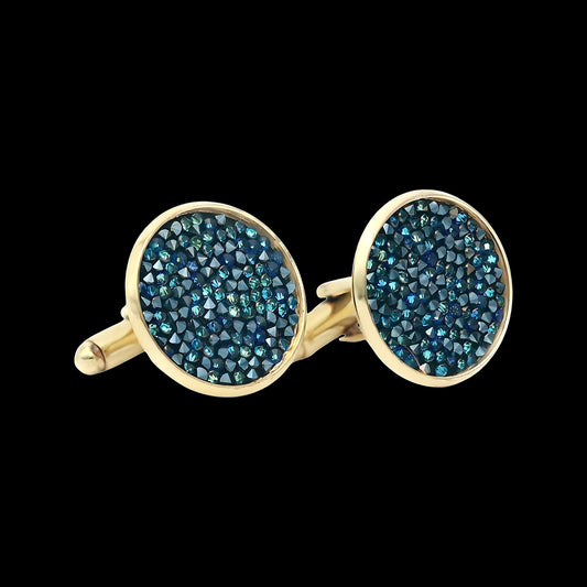 Bermuda Blue Crystal-Dust on a Black Background