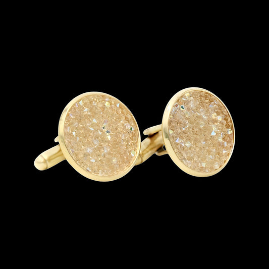 Light Golden Shadow Crystal-Dust on a Black Background